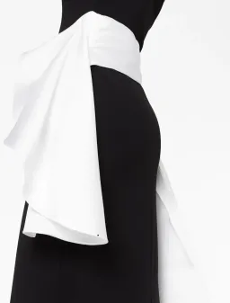Solace London The Calla One Shoulder Dress Black/Cream Size 12 for rent on The Volte - image 2
