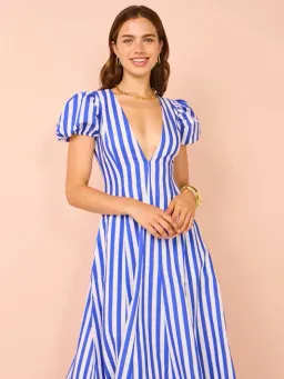 By Nicola Short Sleeve Wavy Maxi Stripe Size 8 for rent on The Volte - image 2