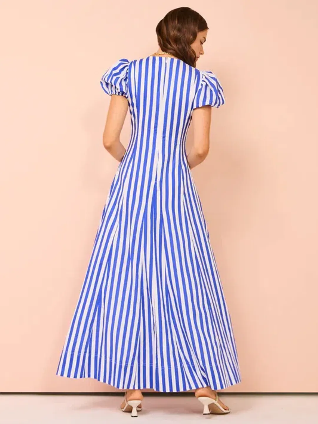 By Nicola Short Sleeve Wavy Maxi Stripe Size 8 for rent on The Volte - main image