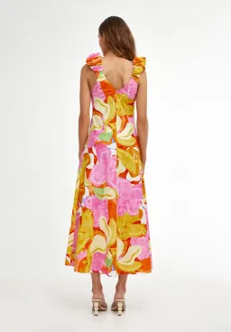 Kinney Paloma Midi Dress Capri Abstract Size S / AU 8 for rent on The Volte - image 3