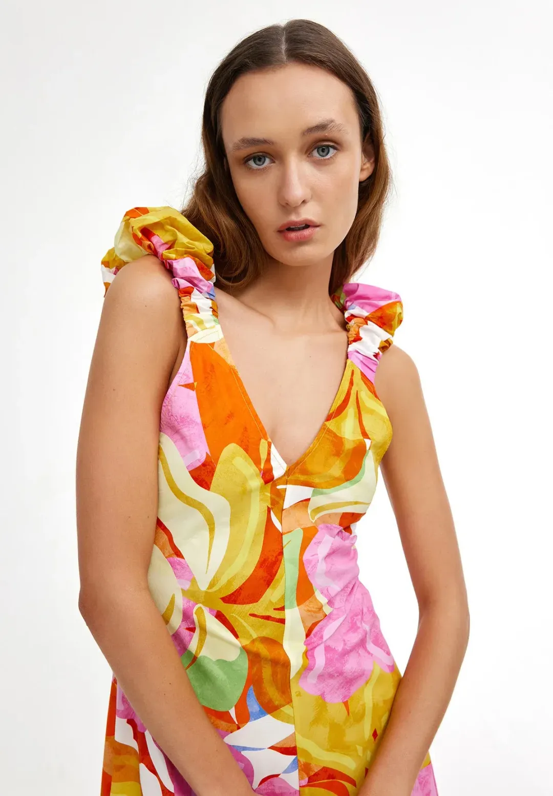 Kinney Paloma Midi Dress Capri Abstract Size S / AU 8 for rent on The Volte - main image