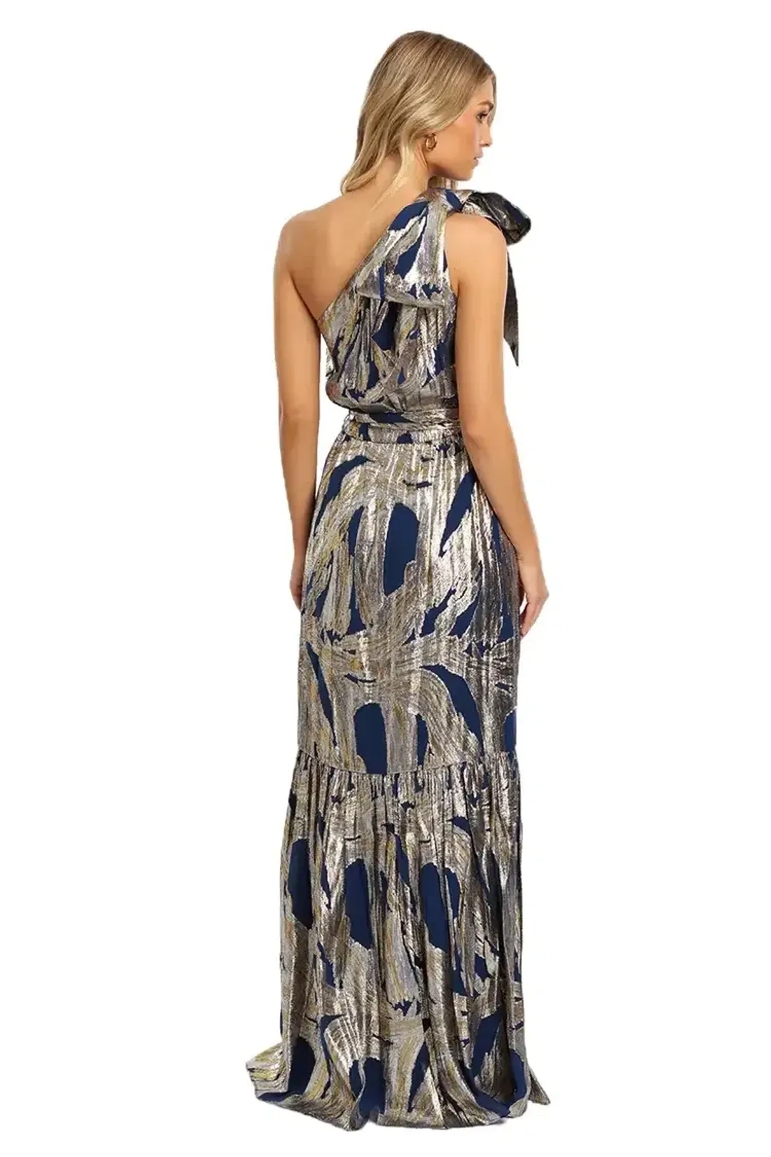 Rebecca Vallance Navarro Gown Metallic Size 16 for rent on The Volte - main image