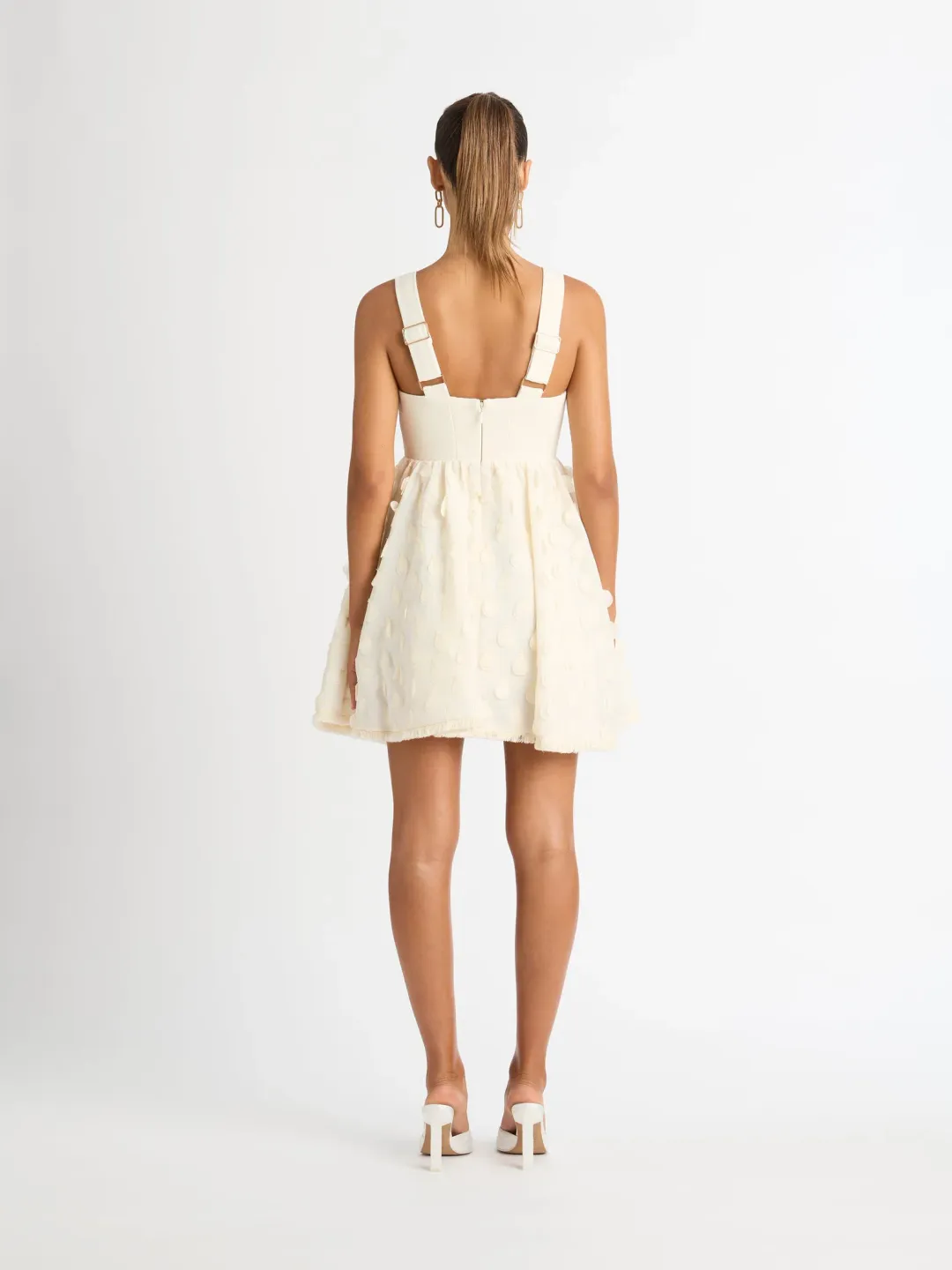 Sheike Imani Mini Dress Cream Size 16 for rent on The Volte - main image