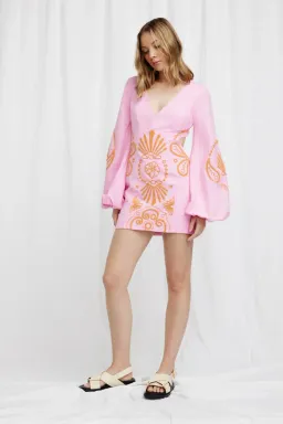 Significant Other Seren Mini Dress Fuchsia Size 12  for rent on The Volte - image 1