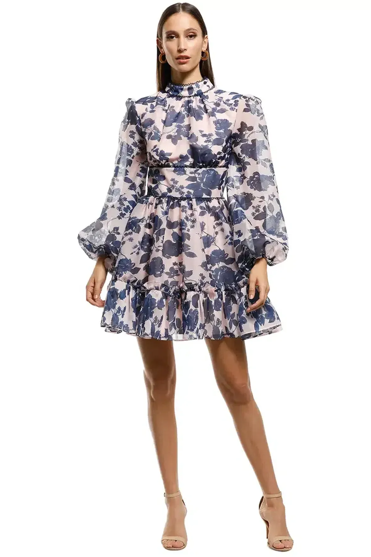 Keepsake The Label Halo Dress Mink Botanic Size 10 for rent on The Volte - main image