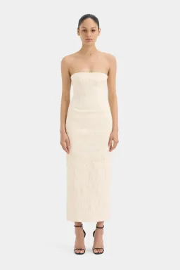 Sir The Label Etienne Column Gown Cloud Jacquard Size 0/AU 6 for rent on The Volte - image 1