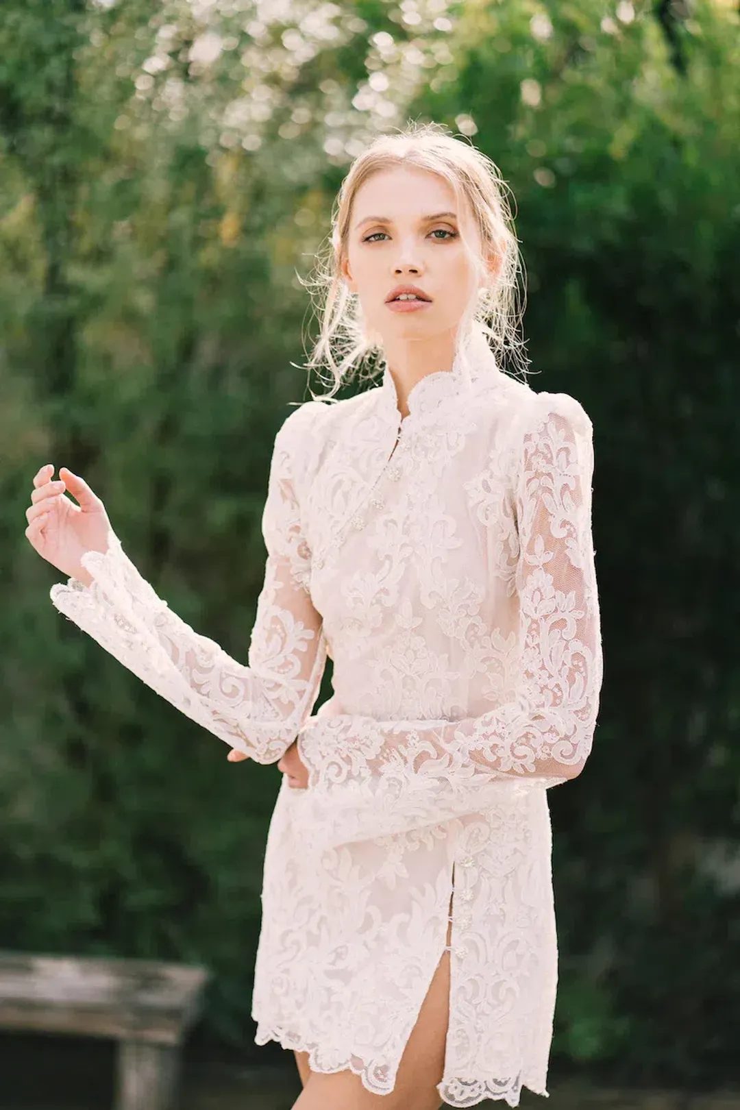 Stone Cold Fox Allure Dress White Lace Size 8 for rent on The Volte - main image