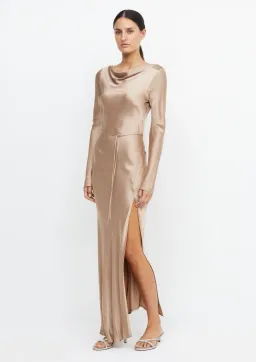 Bec & Bridge Moon Dance Long Sleeve Maxi Dress Golden Size 8  for rent on The Volte - image 1