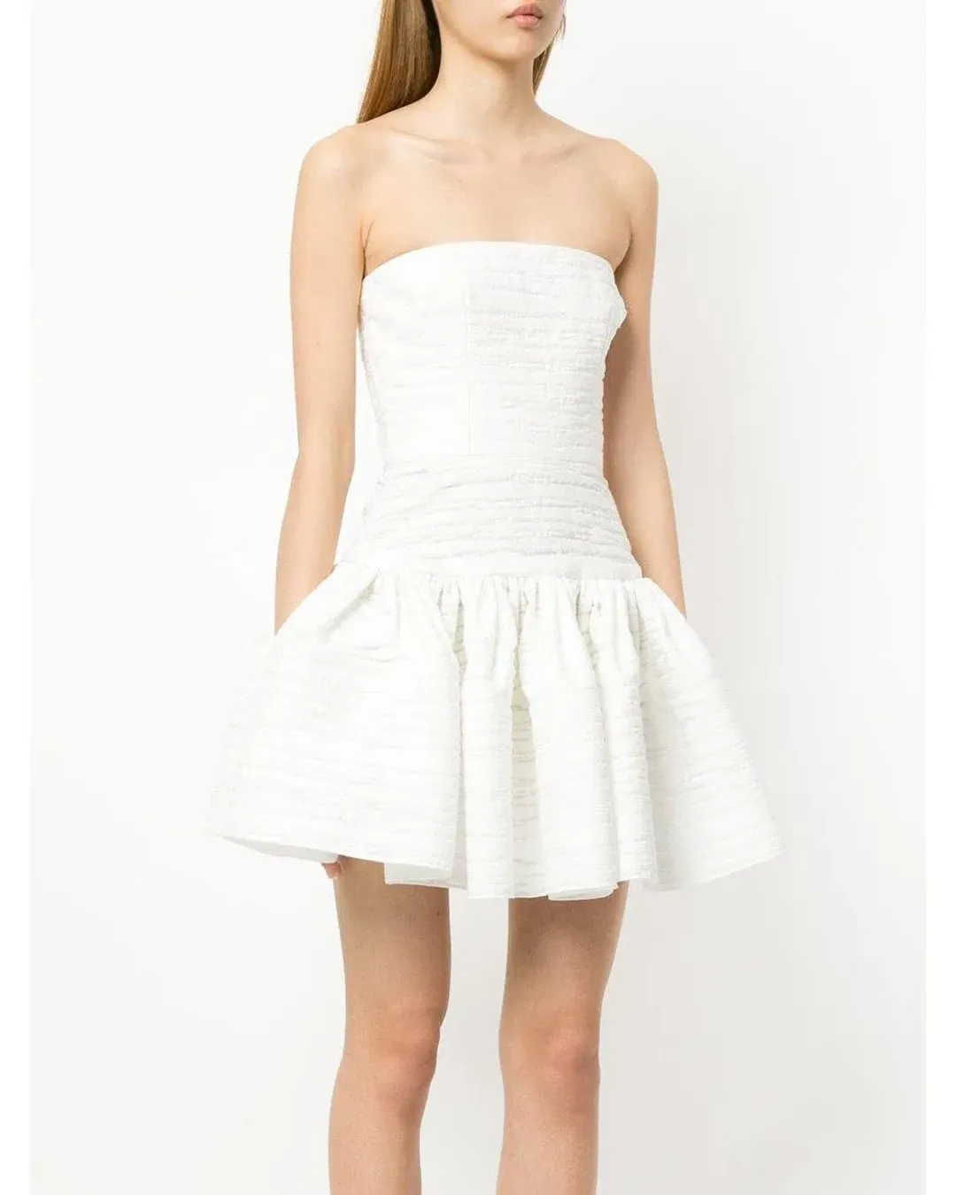 Alex Perry Sophie Stripe Jacquard Dress Size 10 for rent on The Volte - main image