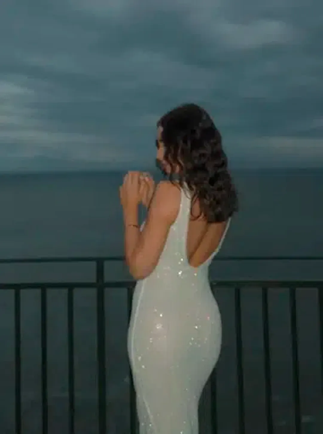 SLA the Label Gigi Diamanté Midi Dress White Size M / AU 10 for rent on The Volte - main image