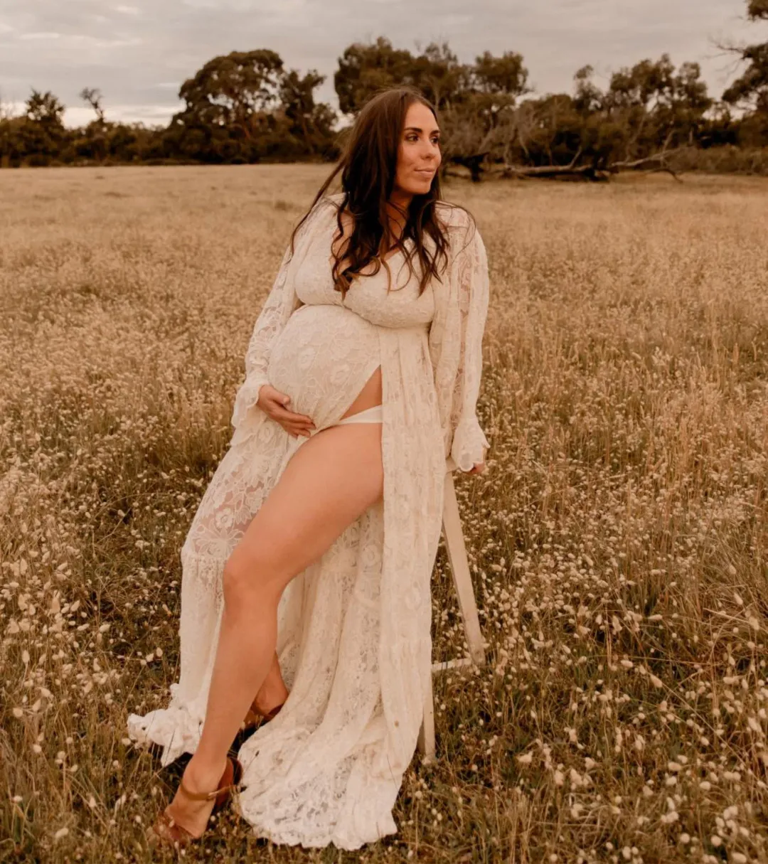 We Are Reclamation Much Love Gown Cream One Size for rent on The Volte - main image