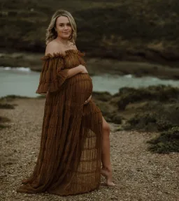 We Are Reclamation Chiffon Delight Gown in Caramel Size 16 for rent on The Volte - image 10