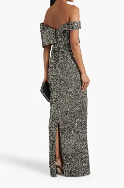 Rachel Gilbert Mirella Gown Gunmetal Size 3 / AU 12 for rent on The Volte - image 2