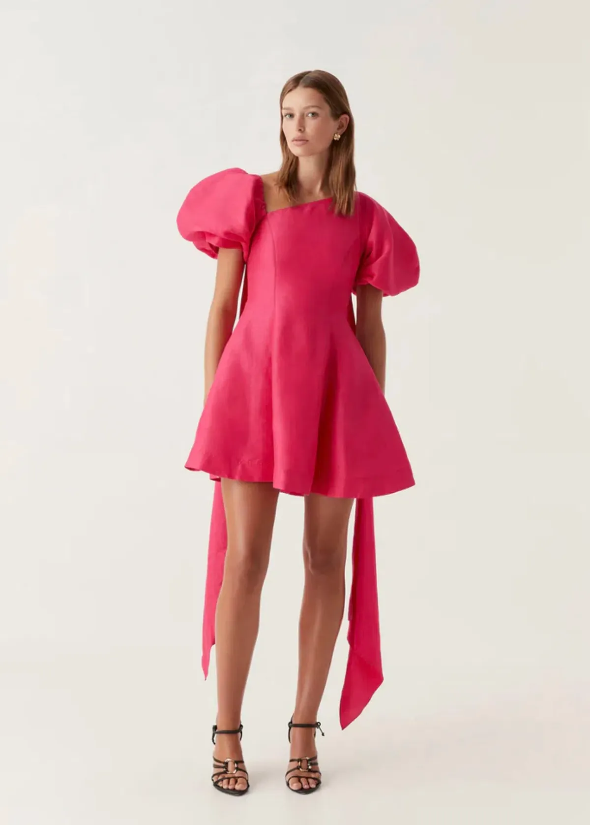 Aje Arista Tulip Sleeve Mini Dress Size 12  for rent on The Volte - main image
