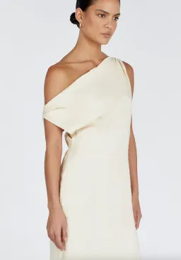 Dissh Cass Buttermilk Linen Midi Dress for rent on The Volte - image 3