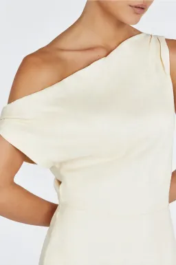 Dissh Cass Buttermilk Linen Midi Dress for rent on The Volte - image 6