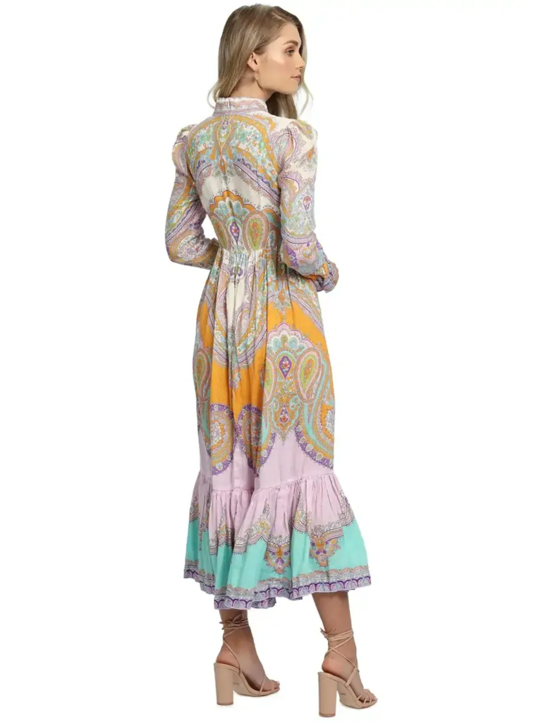Zimmerman Lola Paisley Dress in Multi Print Size 1 / AU 10 for rent on The Volte - main image
