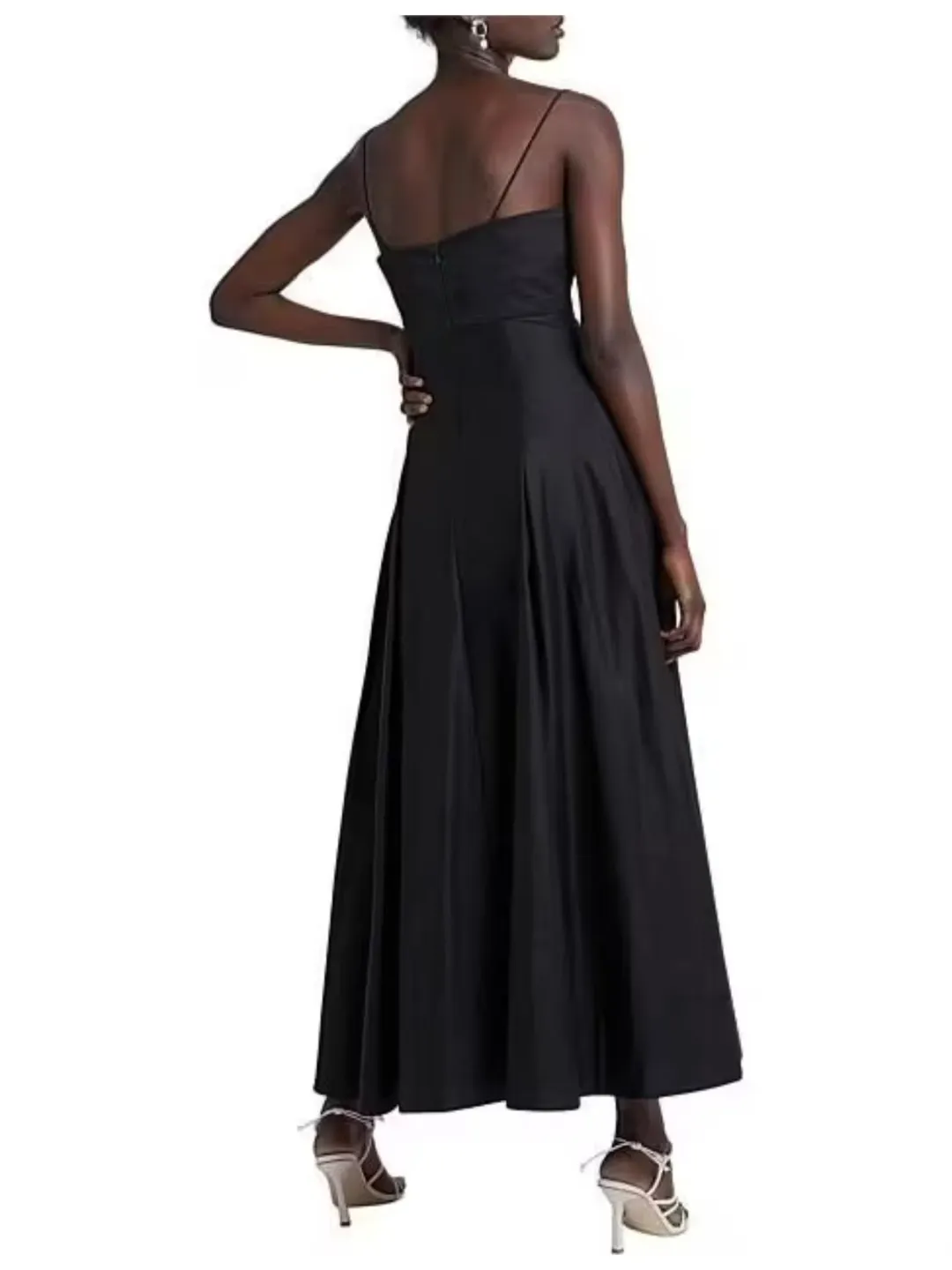 Aje Solstice Strappy Ring Midi Dress Black Size AU 8  for rent on The Volte - main image