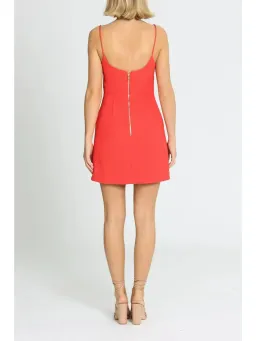 Rebecca Vallance Romy Mini Dress in Red Size AU 6 for rent on The Volte - image 3