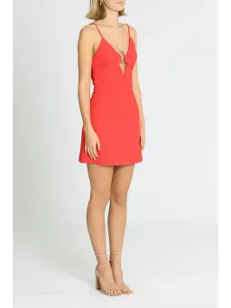 Rebecca Vallance Romy Mini Dress in Red Size AU 6 for rent on The Volte - image 2