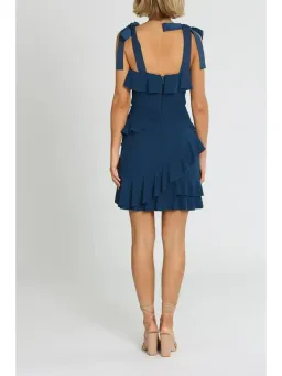 Rebecca Vallance Agean Mini Dress in Navy Size AU 8 for rent on The Volte - image 3