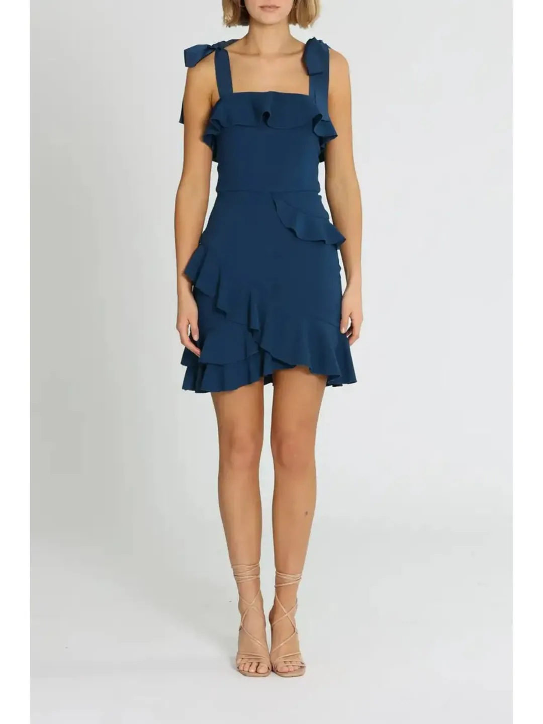 Rebecca Vallance Agean Mini Dress in Navy Size AU 8 for rent on The Volte - main image