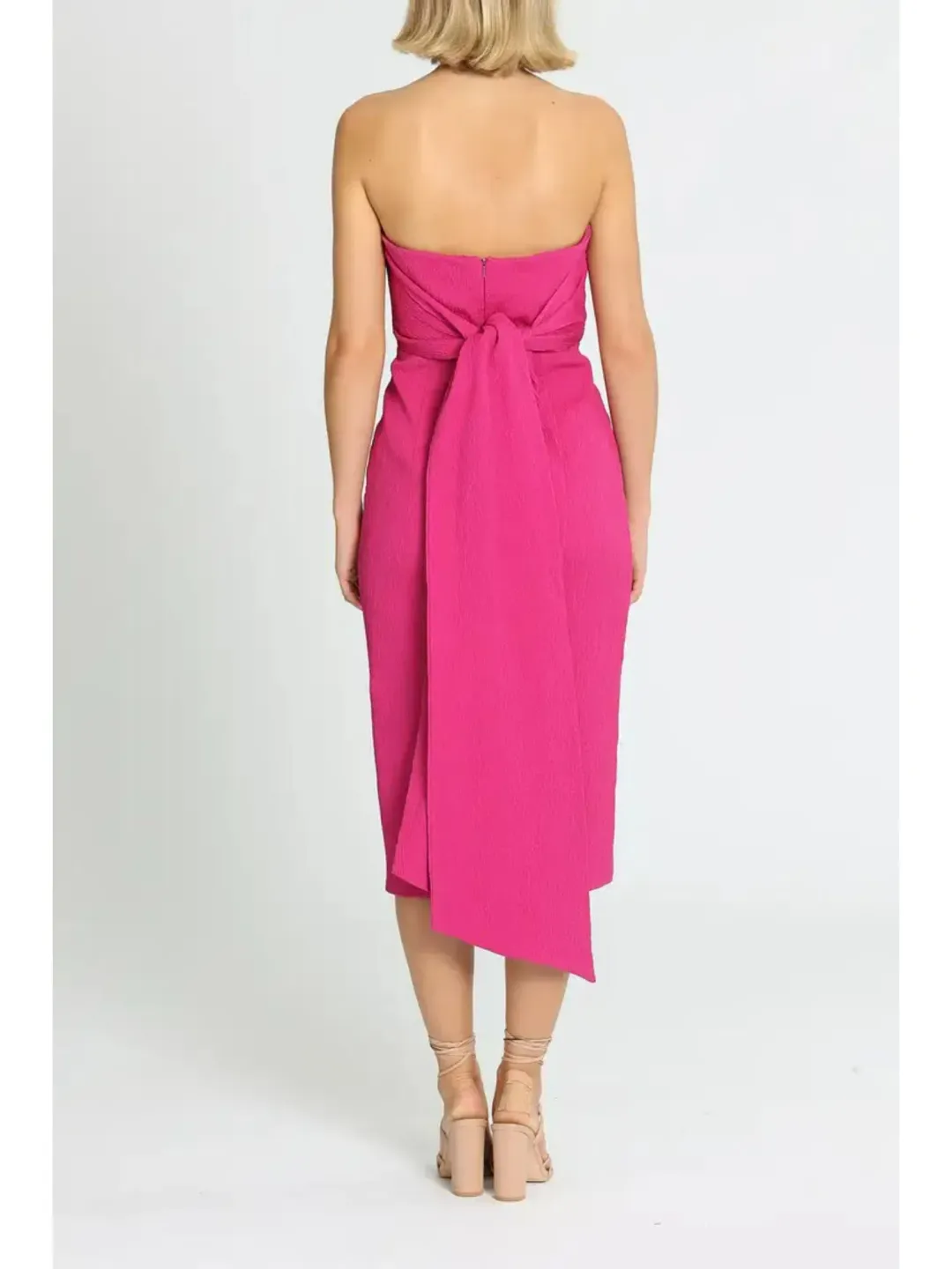 Rebecca Vallance Andie Tie Dress in Pink Size AU 12 for rent on The Volte - main image