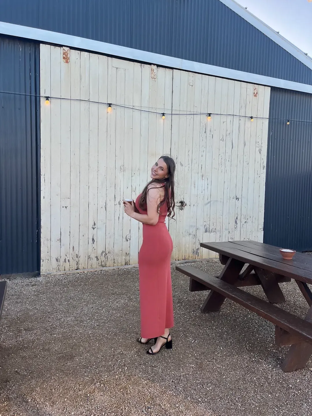 Sir the Label Nadja Cut Out Dress in Coral Size 0 / AU 6 for rent on The Volte - main image