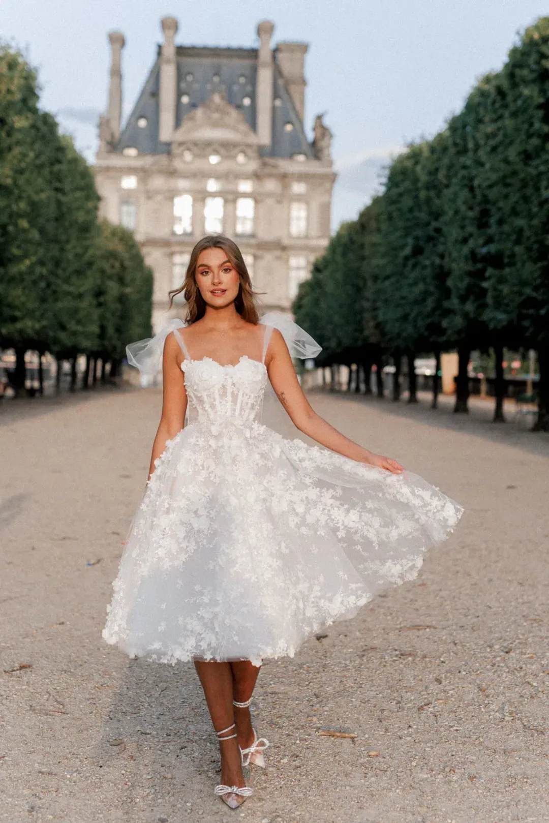 Rosie Etienne Sofia Midi Dress White Size 8 for rent on The Volte - main image