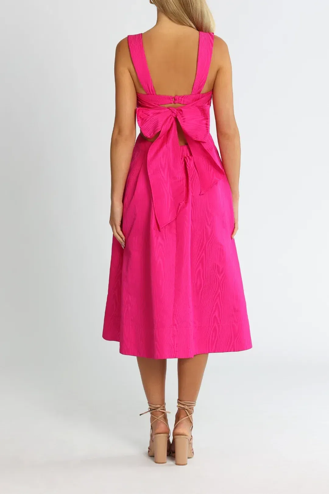 Rebecca Vallance Frenchy Cut Out Midi Dress in Pink Size 6 for rent on The Volte - main image