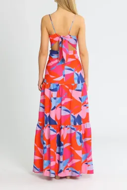 Rebecca Vallance Iggy Cut Out Maxi Dress Print Size 12 for rent on The Volte - image 3