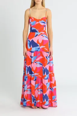 Rebecca Vallance Iggy Cut Out Maxi Dress Print Size 12 for rent on The Volte - image 1