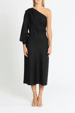 Arnsdorf Wendy Midi Dress in Black Size 8 for rent on The Volte - image 1