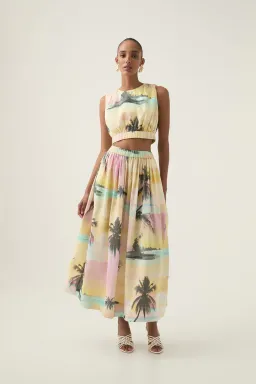 Aje Nicolette Maxi Skirt and Nicolette Elasticated Top size 8 for rent on The Volte - image 1