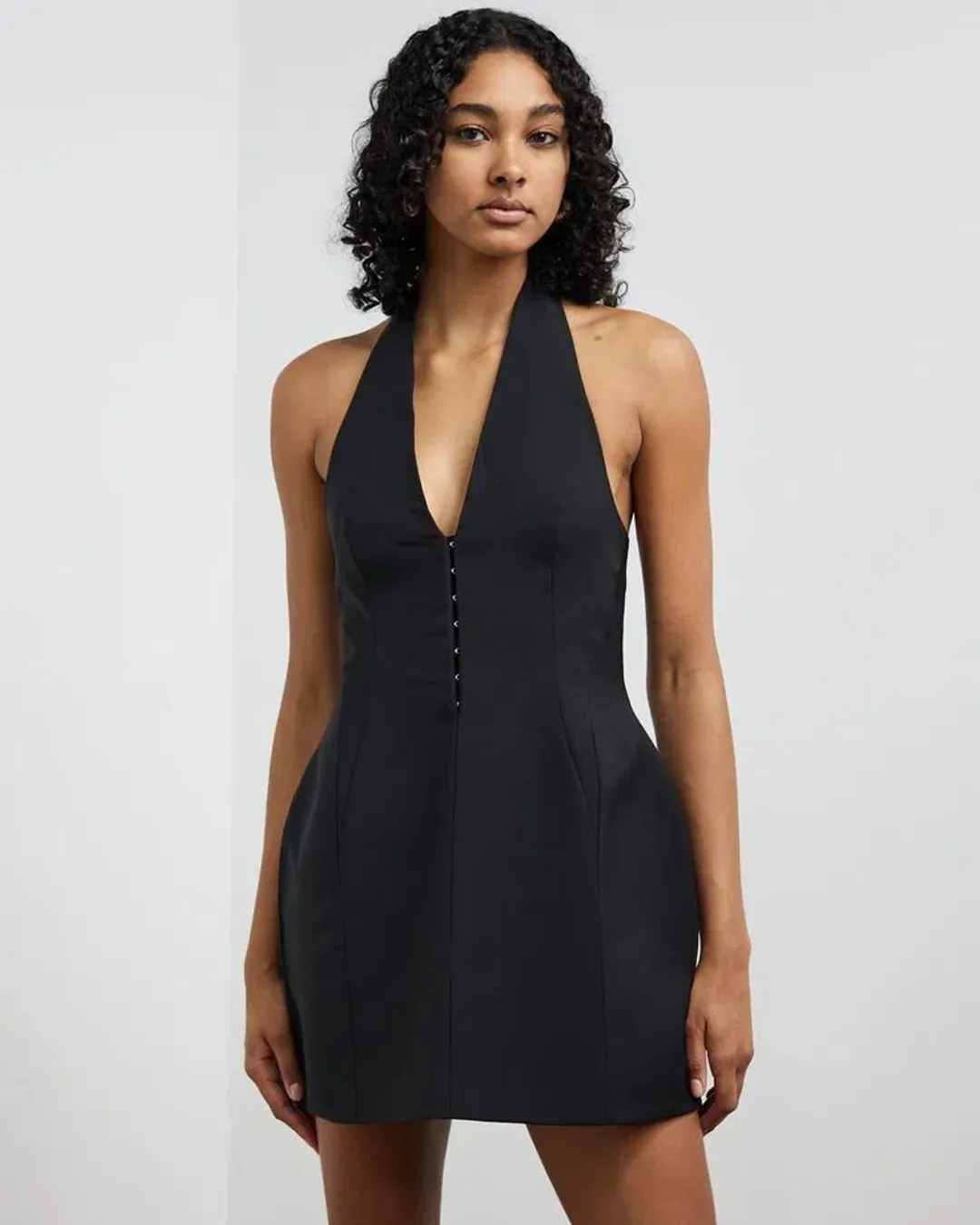 Camilla and Marc Petra Mini Dress Black Size 8  for rent on The Volte - main image