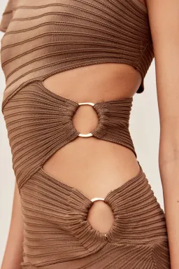 Cult Gaia Lurenz  Midi Dress Affogato Size XS/AU 6 for rent on The Volte - image 2