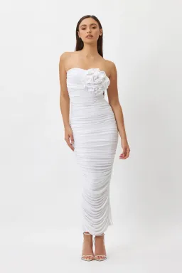 Bianca and Bridgett Tara Midi Dress White Size 6 for rent on The Volte - image 1