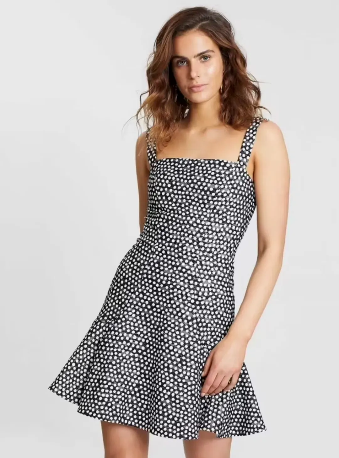 By Johnny Spotty Dotty Hem Mini Dress Print Size 10 for rent on The Volte - main image
