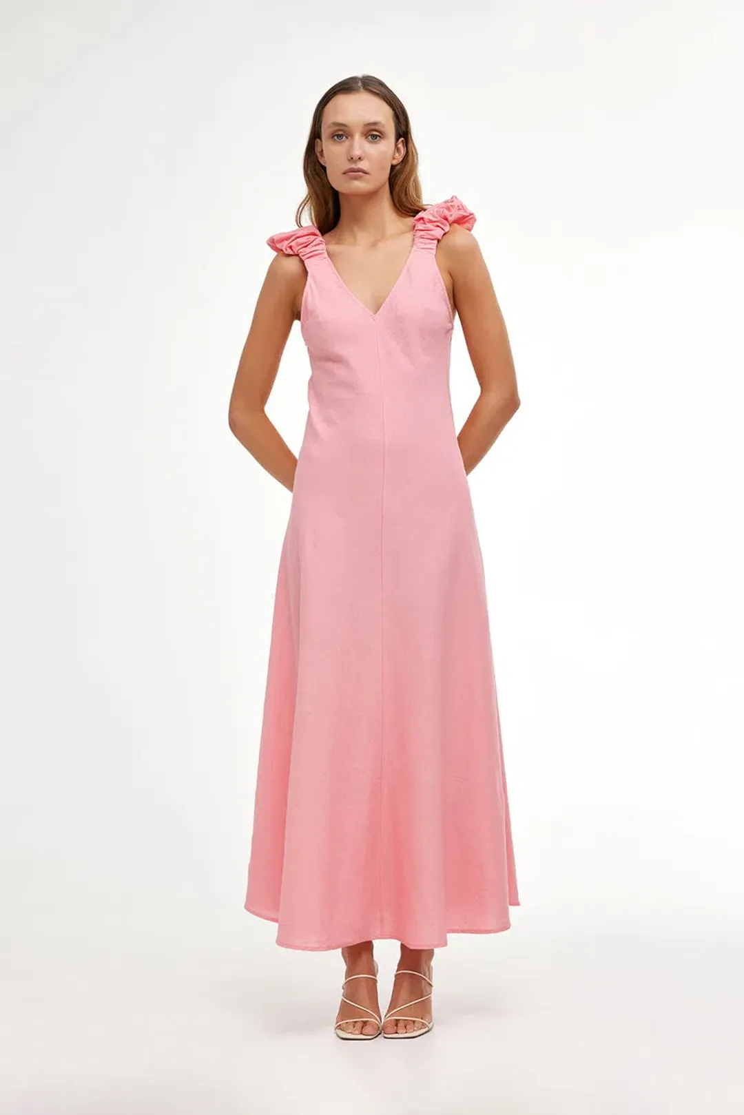 Kinney Paloma Dress In Coral Size L/Au 12  for rent on The Volte - main image