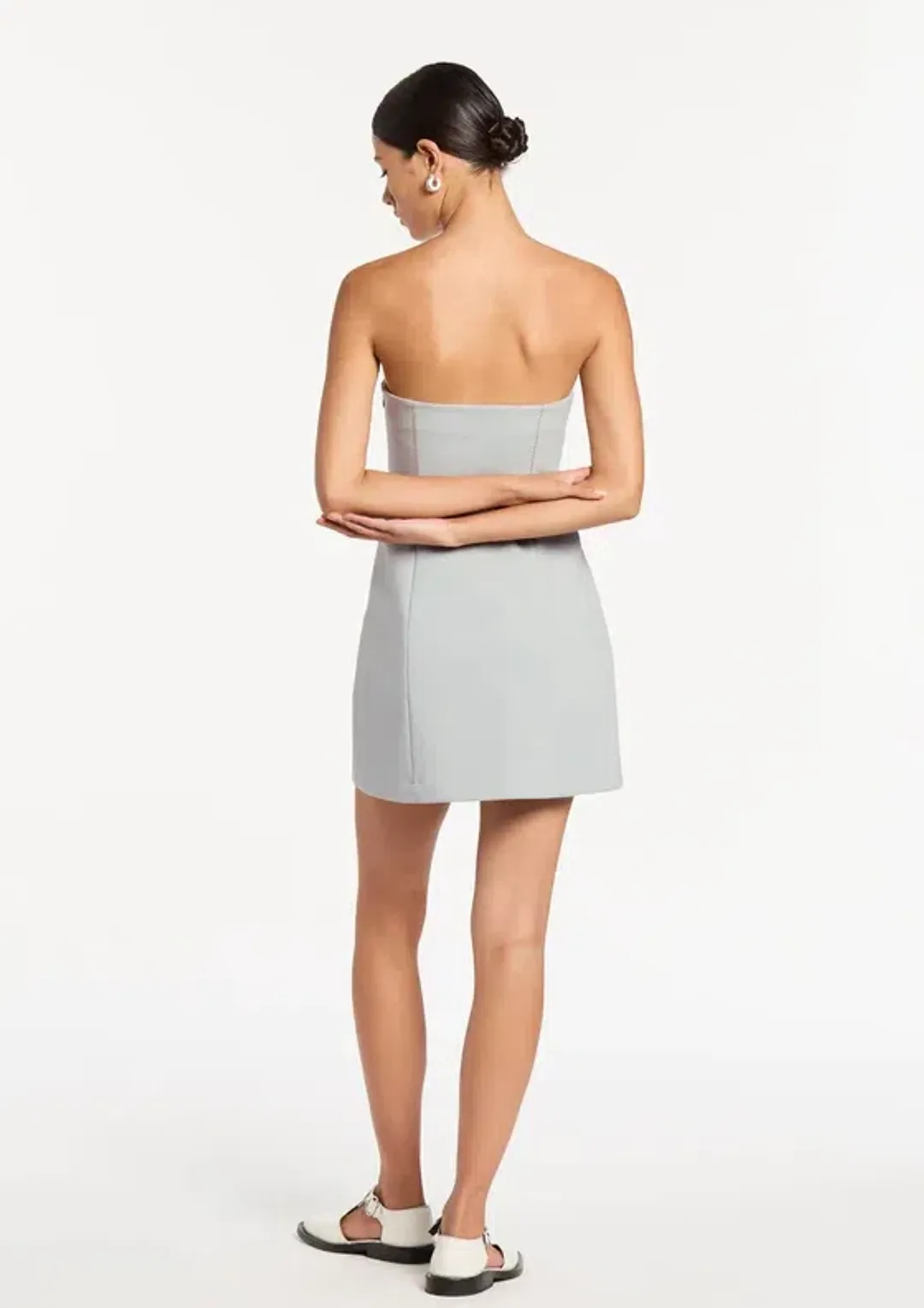 Sir The Label Sandrine Mini Dress Ice Blue Size 10  for rent on The Volte - main image