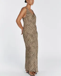 DISSH Clair Choc Cowl Neck Dress Print Size 12 for rent on The Volte - image 3