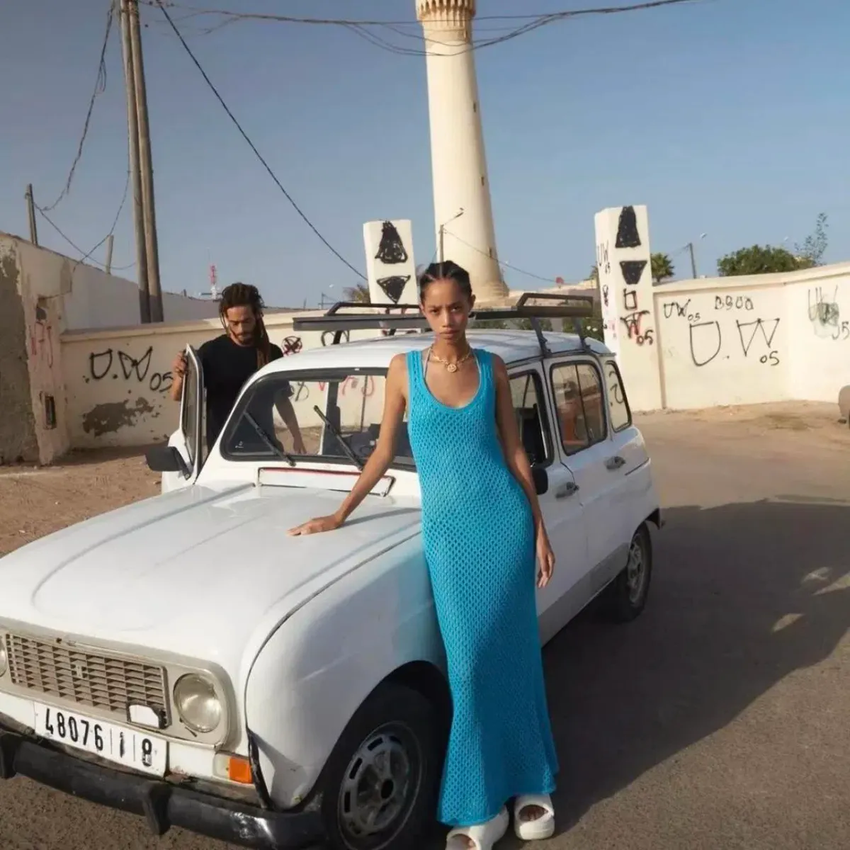 Venroy Blue Crochet Tank Dress Blue Size XS / AU 8  for rent on The Volte - main image