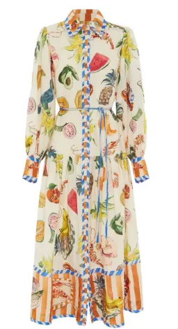 Alemais Theo Shirt Dress Multi Print Size 10 for rent on The Volte - image 4
