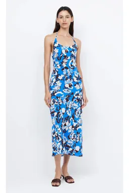 Bec & Bridge Clarisse Halter Maxi Dress in Blue Lagoon Hawaiian Floral Size 8 for rent on The Volte - image 1