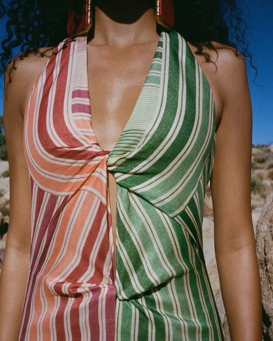 Sir the Label Marisol Twist Midi Dress Multi Print Size 8 for rent on The Volte - main image