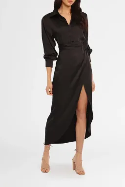 Ronny Kobo Bernice Dress in Black Size 6 for rent on The Volte - image 1