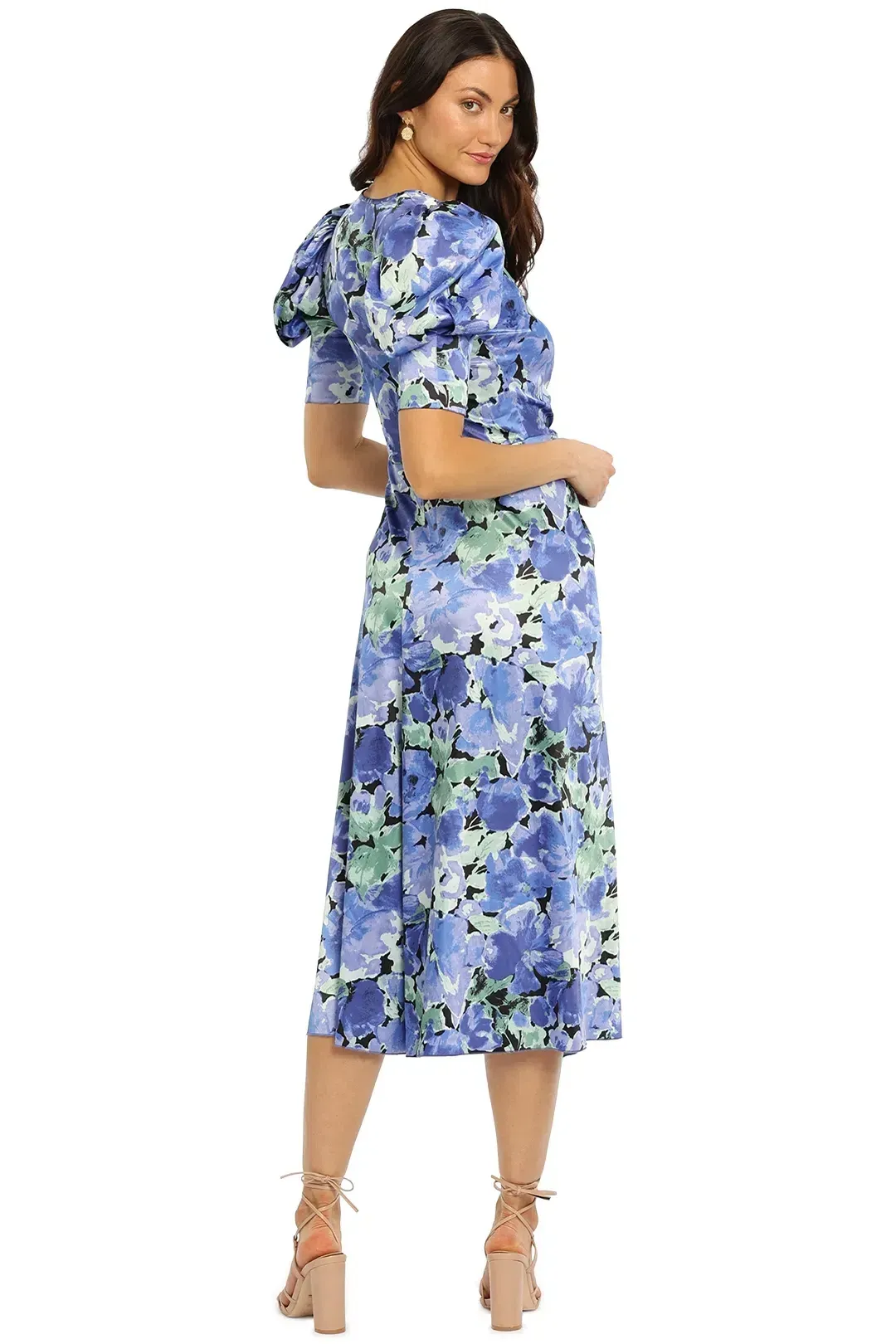 Rotate By Birger Christensen Sierina Dress in Blue Floral Size 12 for rent on The Volte - main image
