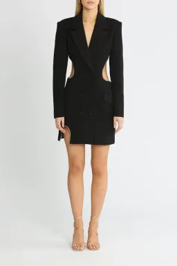 MISHA Fay Bonded Crepe Dress Black Size 8/S for rent on The Volte - image 1