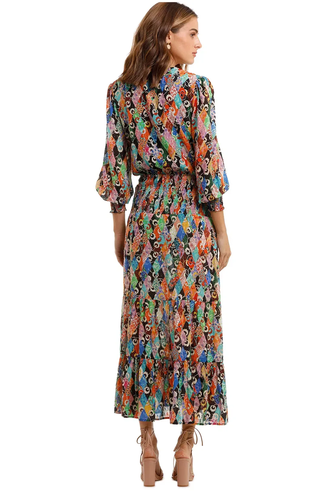 Rixo London Maya Maxi Dress Multi Floral Size 10 for rent on The Volte - main image
