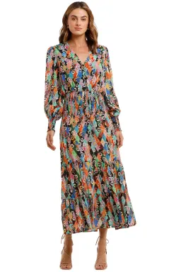 Rixo London Maya Maxi Dress Multi Floral Size 10 for rent on The Volte - image 1